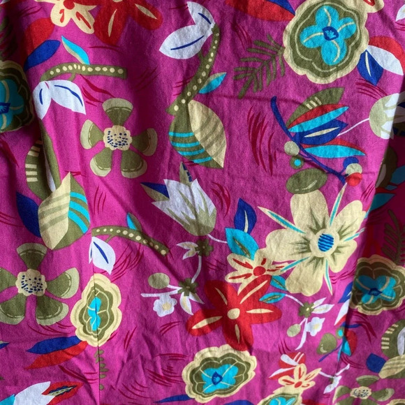 Tommy Hilfiger Hot Pink Floral Sheath Cotton Dress Sz 10 Spaghetti Strap Bright - Picture 2 of 8